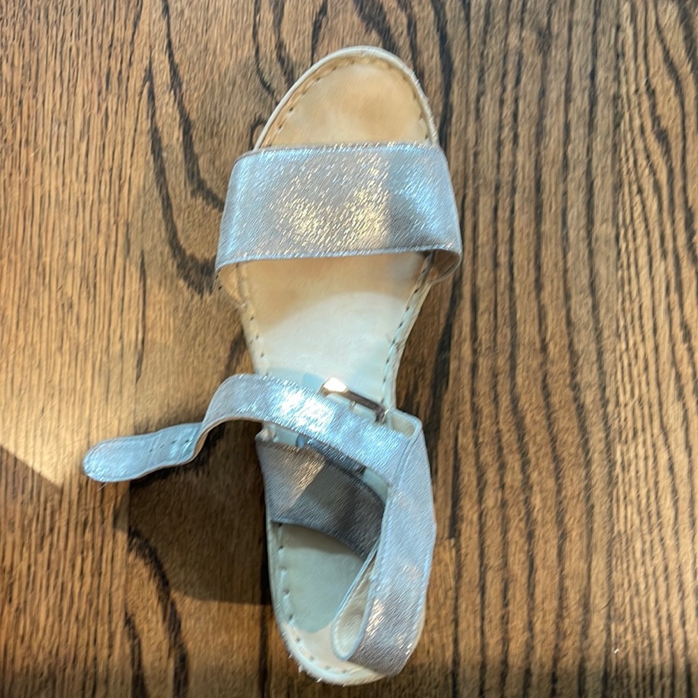 Women’s metallic wedge sandal